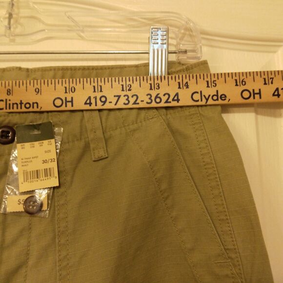 Eddie Bauer cargo pants mens 30x32 khaki tan ripstop surplus malt 5700 - Picture 4 of 11